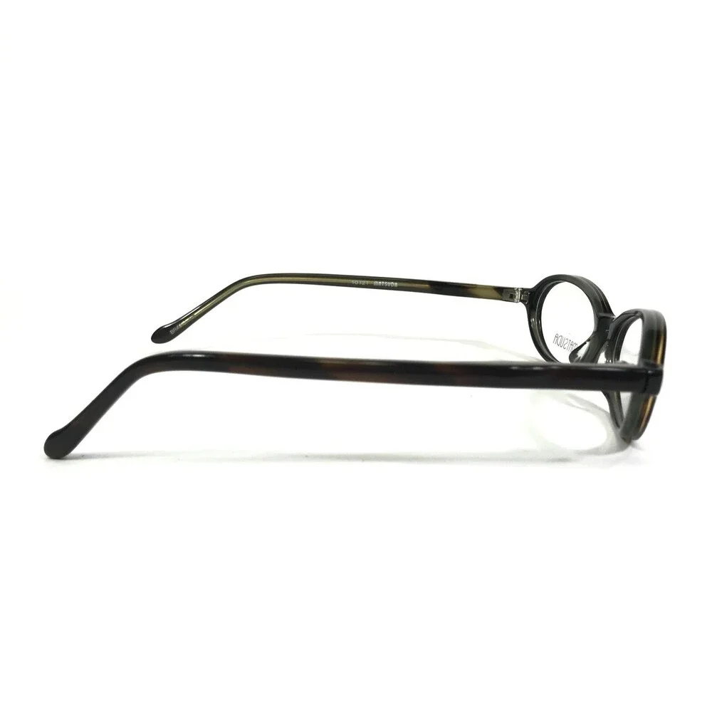 Matsuda Eyeglasses Frames 10321 BR/IG Brown Green Oval Horn Rim 48-16-138